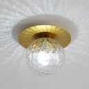 Axyaa Crystal Decoration LED Ceiling Light Gold Living Room Lighting Fixture