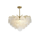 Axyaa Glass LED Pendant Chandelier 50cm Diameter Luxury Lighting Fixtures