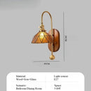Axyaa Glass Wall Lamp, French Retro Aisle Style for Homestay Bedside