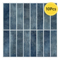 Axyaa Green Tile Sticker, 3D Self-adhesive Backsplash for Bathroom Walls, 30x30cm