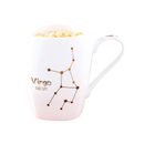 Axyaa Bone  Constellation Mug Cup with Spoon Lid - Zodiac Nespresso Cup