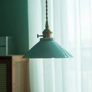 Axyaa Celadon Ceramic Pendant Light: Modern Brass Hanging Fixture for Kitchen, Bedroom, Hallway