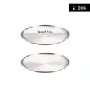 Axyaa Stainless Steel Round bone Spitting Dish Fruit Meat Tableware