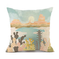 Axyaa Sunset Cactus Desert Cushion Cover - Home Decor Sofa Pillow Case