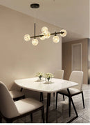 Axyaa Modern Minimalist Linear Pendant Light for Home, LED Dining Room Chandelier