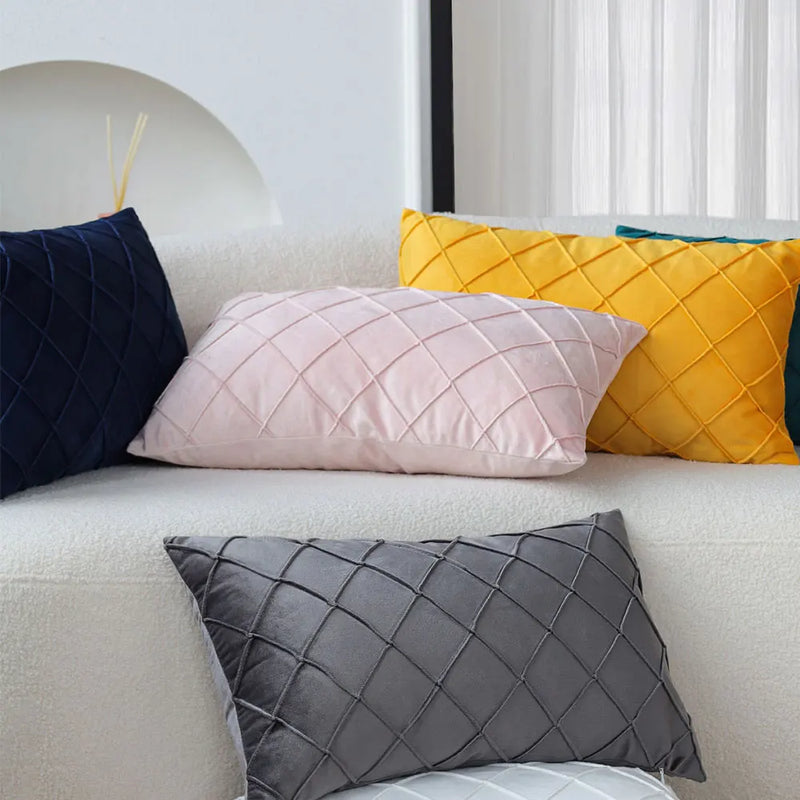 Axyaa Nordic Style Pink Sofa Cushion Cover Decorative Pillowcase for Living Room