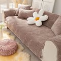 Axyaa Milk Velvet Sofa Cover Plush Winter Seat Protector Slipcover