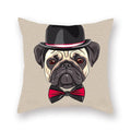 Axyaa Cartoon Animal Print Polyester Pillow Cover for Home Decor