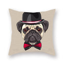 Axyaa Cartoon Animal Print Polyester Pillow Cover for Home Decor