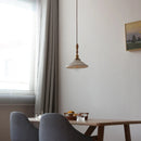 Axyaa Copper Ceramic LED Pendant Lamp with Wood Handle for Home Indoor Decor