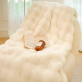 Axyaa Luxe Double Layer Rabbit Fur Tie-Dye Throw Blanket