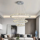 Axyaa Circular Crystal Chandelier LED Light for Luxury Homes