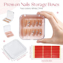 Axyaa Press On Nails Cases | Pink Nail Display Box for DIY Nail Art