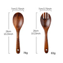 Axyaa Wooden Cutlery Set - Japanese Style Spoon Fork Salad Utensil