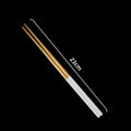 Axyaa Golden Glossy Stainless Steel Korean Chopsticks - Reusable Dinner Tableware