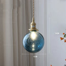 Axyaa Wood LED Pendant Lamp American Vintage Nordic Copper Glass Hanging Light