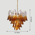 Axyaa Murano Glass Petal Chandeliers: Vintage Italian Pendant Lights for Living Room, Bedroom, Dining Table