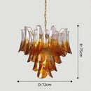 Axyaa Murano Glass Petal Chandeliers: Vintage Italian Pendant Lights for Living Room, Bedroom, Dining Table