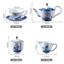 Axya Bone Coffee Set: Pot, Cup, Saucer, Spoon, Sugar Bowl, Milk Pot, Teapot