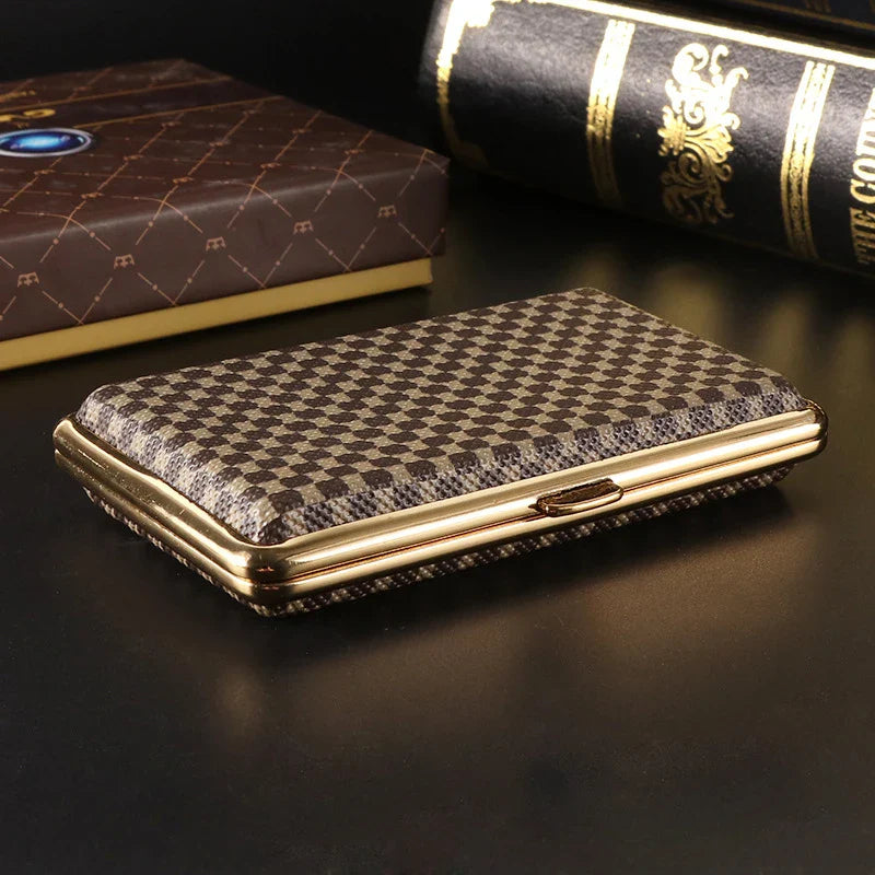 Axya Retro Leather Cigarette Case Set - 20pcs Thin & Durable Accessories