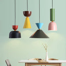 Axyaa Nordic Aluminum Macaron Pendant Lights: Modern Industrial LED Chandeliers for Home Decor