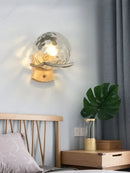 Axyaa LED Glass Wall Lamp, Bedroom Living Room Decorative Lighting