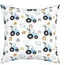 Axyaa White Decorative Pillowcase, Short Plush Square Cushion Cover
