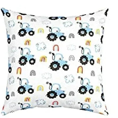 Axyaa White Decorative Pillowcase, Short Plush Square Cushion Cover