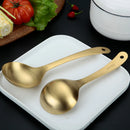 Axyaa Golden Soup Spoon: Long-handled Stainless Steel Tableware Tools