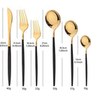 Axyaa 36-Piece Stainless Steel Cutlery Set for Western Kitchen Dinnerware