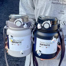 Axyaa Stainless Steel Thermo Bottle with Straw - Vacuum Insulated Thermal Water Tumbler