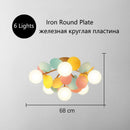 Axyaa Modern Chandelier: Macaron Warm Ceiling Light for Bedroom, Living Room, Dining Room