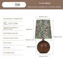 Axyaa Wooden Table Lamp, Wabi-sabi Retro Style, Solid Wood & Metal Bedroom Ambiance