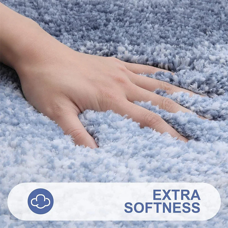 Axyaa Luxury U-Shape Bathroom Rug: Soft, Absorbent, Non-Slip Plush Shower Mat