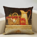 Axyaa Vintage Flower Cushion Cover 45x45cm Square Pillow Case Nostalgic Design