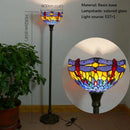 Axyaa Tiffany Stained Glass Floor Lamp - Retro American Design for Living Room and Bedroom