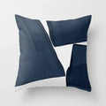 Blue Marble Geometric Cushion Cover 45x45cm for Home & Office Decor by Axyaa