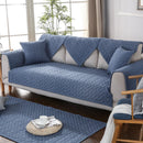 Axyaa Soft Washed Cotton Sofa Cover: Warm & Anti-Slip Solid Color Protective Towel