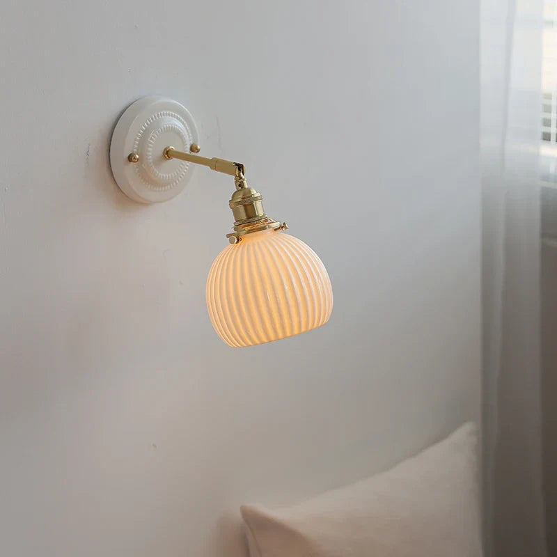 Axyaa Ceramic Pumpkin LED Wall Light - Nordic Minimalism Wandlamp