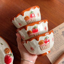Axyaa Cute Strawberry Ice Cream Tableware Set
