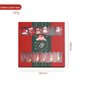 Axyaa Christmas Cutlery Set: Spoon, Fork, Elk Tree Decoration, Dessert Scoop