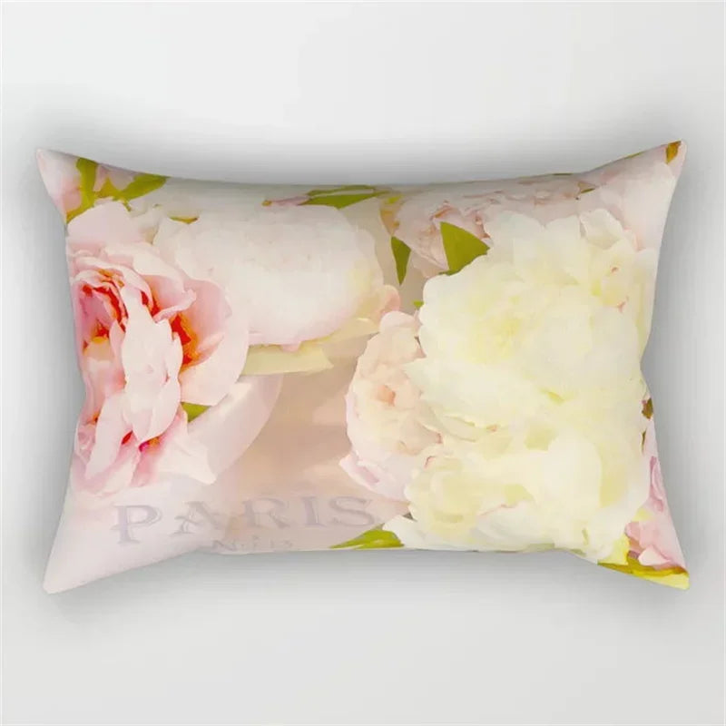 Pink Flower Polyester Pillowcase - Romantic Girl Room Aesthetic Decor