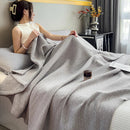 Axyaa 100% Cotton Muslin Throw Blanket - Lightweight Breathable Boho Throws