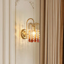 Teardrop Crystal Copper Wall Lamp Romantic Luxury Bedroom Lighting by Axyaa