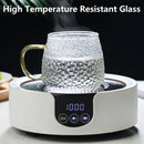 Axyaa 400ml Rose Glass Cup with Handle for Juice Coffee Tea Milk