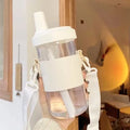 Axyaa Kids Glass Water Bottle with Bubble Tea Straw in Cute Design