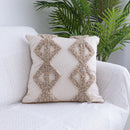 Axyaa Beige Tassels Pillow Case - Tufted Nordic Style Cushion Covers