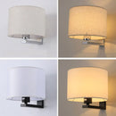 Axyaa Chinese Style Cloth Cover Wall Light for Bedroom Living Room Staircase