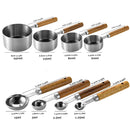 Axyaa Stainless Steel Measuring Cups & Spoons Set - Kitchen Baking Tools