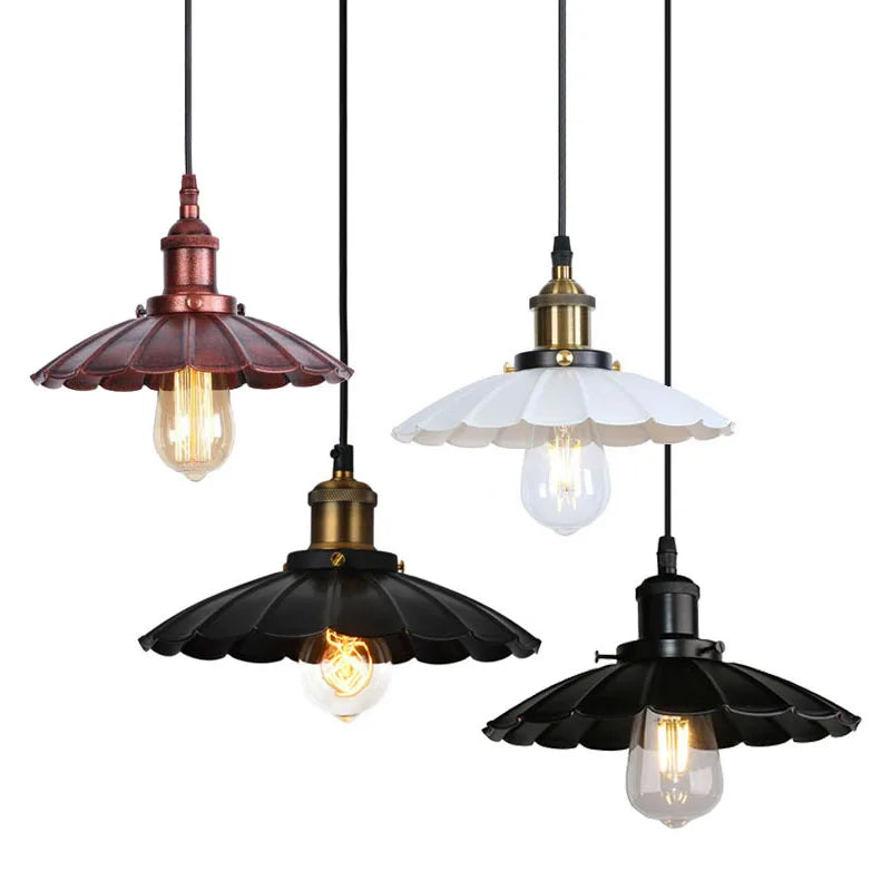 Axyaa Retro Industrial Pendant Lights - Vintage Loft Bar Lampshade, Living Dinning Room Hanging Lamp